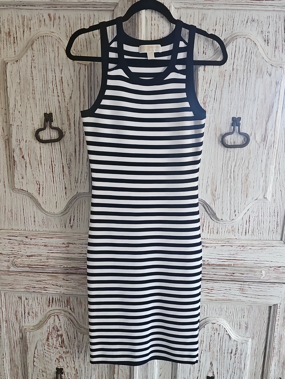 NWOT Michael Kors Navy & White Midi Dress - Size S